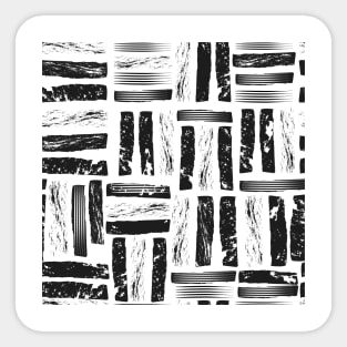 Textured marker hand drawn vertical horizontal lines Sticker